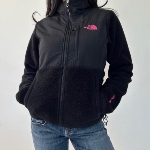 THE NORTH FACE Denali Brest Cancer Edition Women Black fleece Jacket | XS - Picture 1 of 12